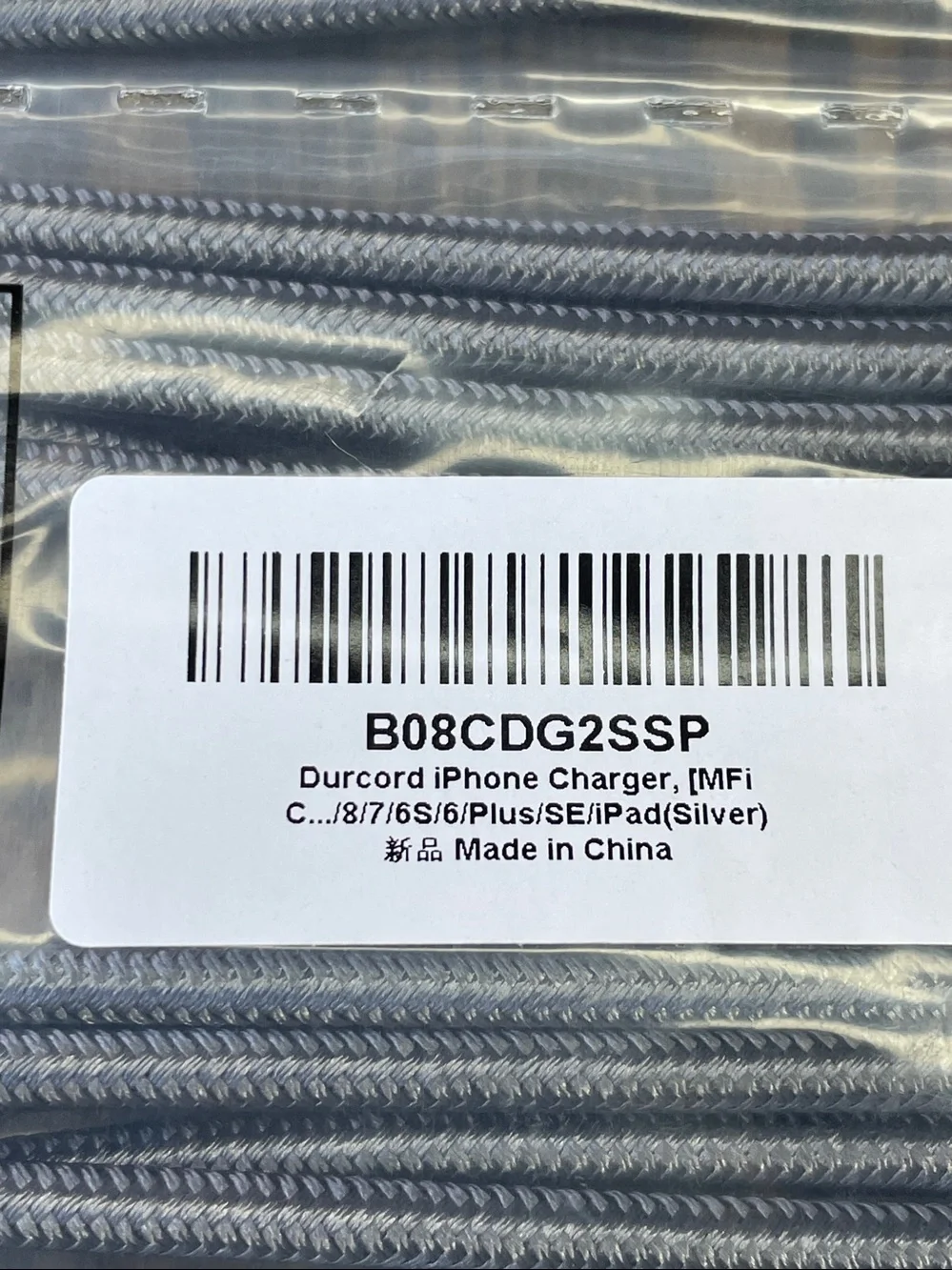 Lightning to USB Charging Cable 3-pack. Universal Braided – Gray